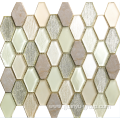 hexagon crystal and marble mosaic